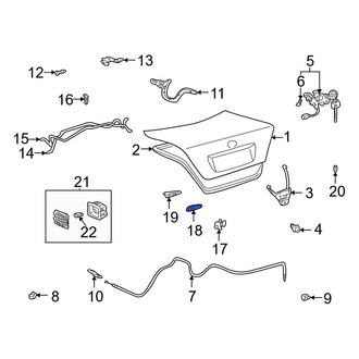 Toyota OE - Rear Deck Lid Handle