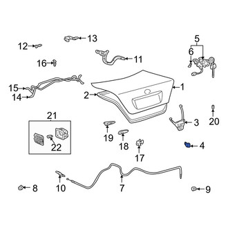 Toyota OE - Rear Deck Lid Striker