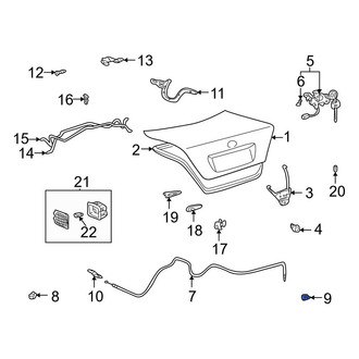 Toyota OE - Front Deck Lid Release Cable Clip