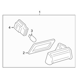 Toyota OE - Rear Lamps - License Lamps