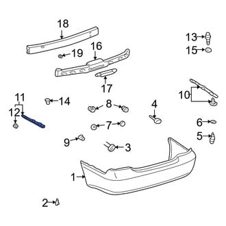 Toyota OE - Rear Left Bumper Cover Support Rail