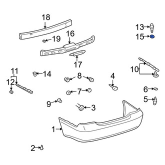 Toyota OE - Bumper Cover Support Rail Washer