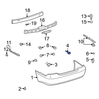 Toyota OE - Rear Bumper Cover Bolt