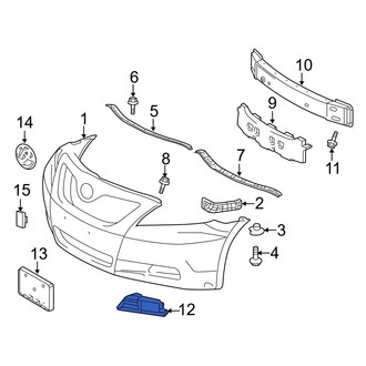Toyota OE - Front Right Upper Fog Light Trim