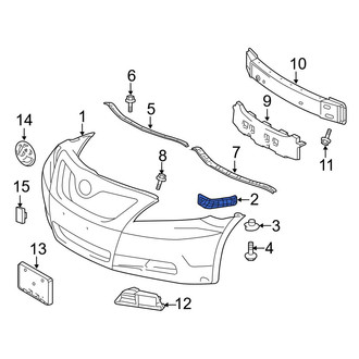 Toyota OE - Front Right Bumper Cover Support Rail