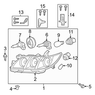 Toyota OE - Front Lamps - Headlamp Components