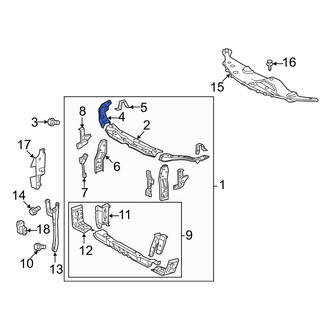Toyota OE - Front Right Upper Radiator Support Tie Bar Extension