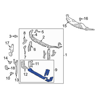 Toyota OE - Front Lower Radiator Support Tie Bar