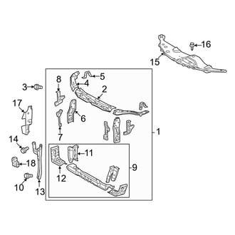 Toyota OE - Radiator Support (Japan Built), (Base / LE / SE / XLE)