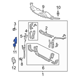 Toyota OE - Front Left Radiator Support Baffle