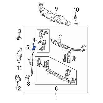 Toyota OE - Front Left Upper Radiator Support Side Panel