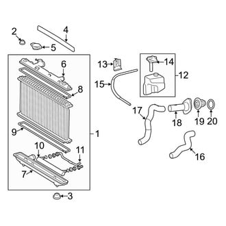 Toyota OE - Cooling - Radiator & Components (2.4L)