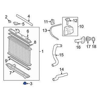 Toyota OE - Lower Radiator Insulator