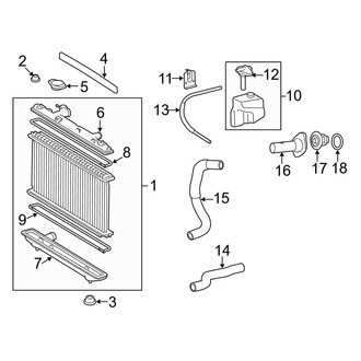 Toyota OE - Cooling - Radiator & Components (2.5L)