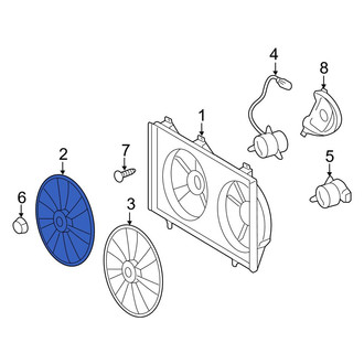 Toyota OE - Right Engine Cooling Fan Blade