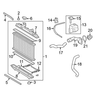 Toyota OE - Cooling - Radiator & Components (3.5L)