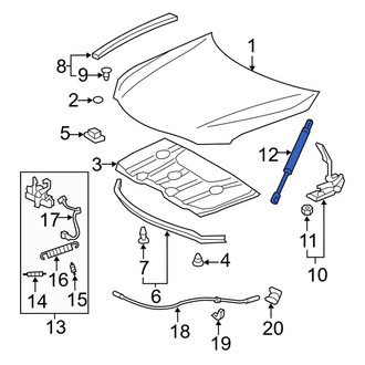 Toyota OE - Left Hood Lift Support