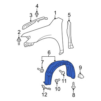 Toyota OE - Front Left Fender Splash Shield