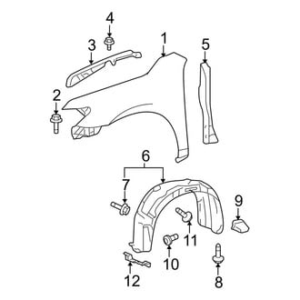 Toyota OE - Fender & Components (Base / LE / SE / XLE)