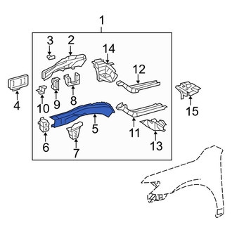 Toyota OE - Front Right Inner Frame Side Member