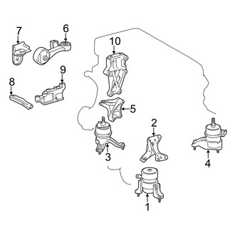 Toyota OE - Engine / Transaxle - Engine & Transmission Mounting (2.5L)