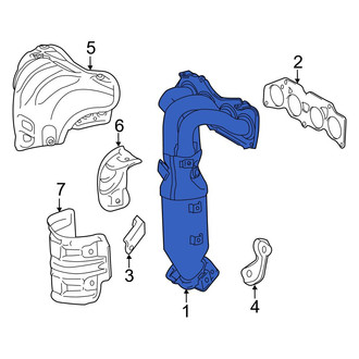Toyota OE - Right Catalytic Converter with Integrated Exhaust Manifold