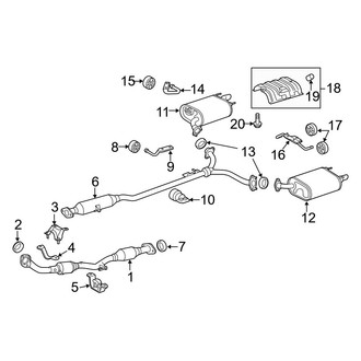 Toyota OE - Exhaust System - Exhaust Components (With Dual Exhaust)