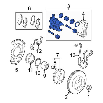 Toyota OE - Front Right Disc Brake Caliper