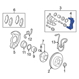 Toyota OE - Front Left Disc Brake Caliper Bracket