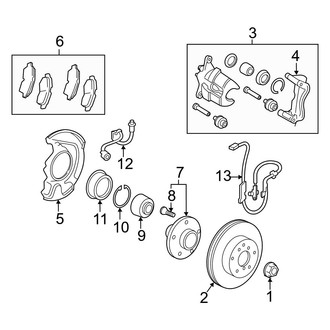 Toyota OE - Front Suspension - Brake Components (2.5L)