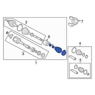 Toyota OE - Front Left CV Axle Assembly