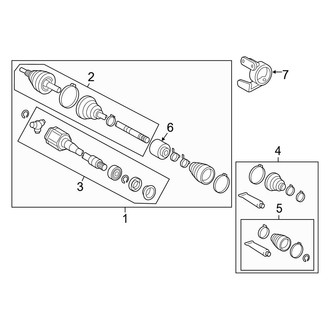 Toyota OE - Front Suspension - Drive Axles (3.5L)