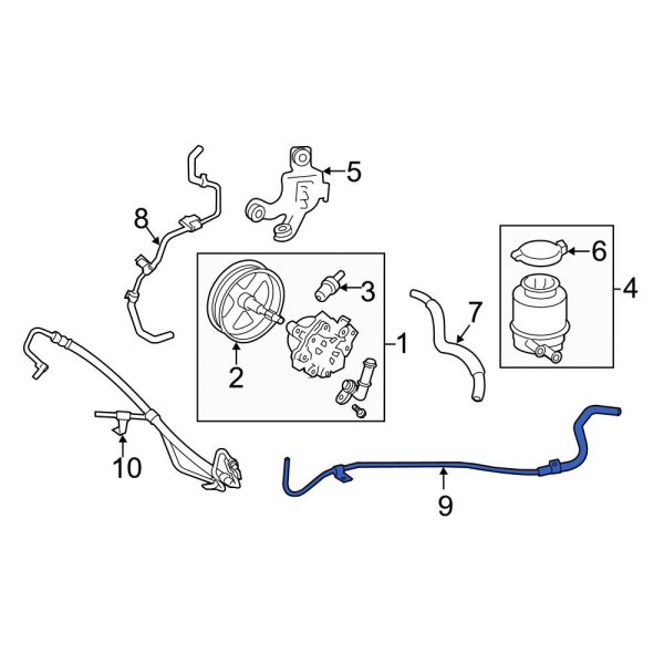 Toyota Oe 4440606171 - Power Steering Return Hose