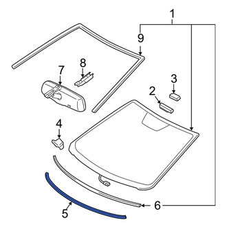 Toyota OE - Front Windshield Frame Weatherstrip Seal