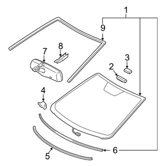 Toyota OE - Windshield - Glass (2.5L / 3.5L)