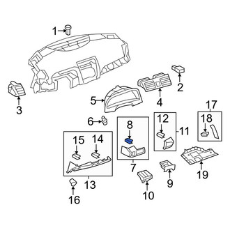 Toyota OE - Door Switch Trim Panel Clip