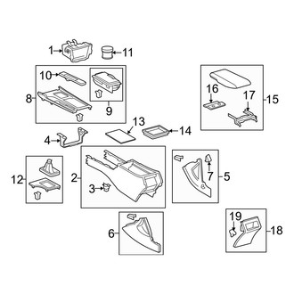 Toyota OE - Console (Manual Top), (Standard Tr)