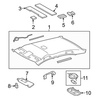 Toyota OE - Roof - Interior Trim (W/O Sunroof), (2.5L / 3.5L)