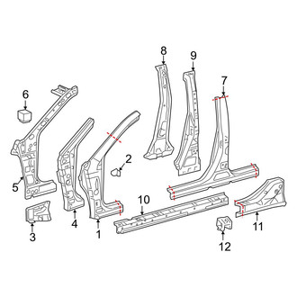 Toyota OE - Pillars, Rocker & Floor - Center Pillar & Rocker (2.5L / 3.5L)