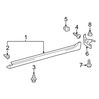 Toyota OE - Pillars, Rocker & Floor - Exterior Trim (Japan Built), (Base / LE / SE / XLE)