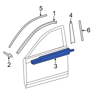 Toyota OE - Front Right Door Belt Molding