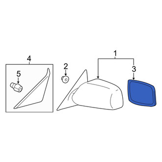 Toyota OE - Front Left Door Mirror Glass
