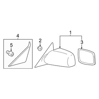 Toyota OE - Front Door - Outside Mirrors (2.5L / 3.5L)