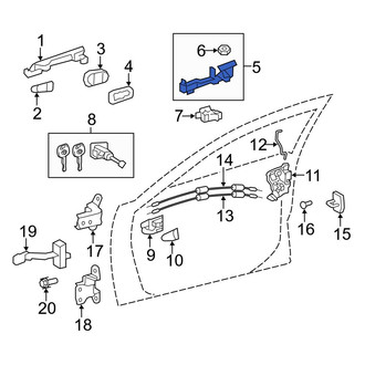 Toyota OE - Front Left Exterior Door Handle Base