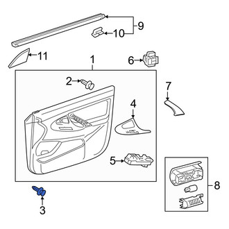 Toyota OE - Front Door Interior Trim Panel Retainer