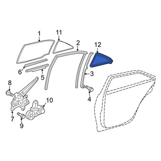 Toyota OE - Left Vent Window Weatherstrip