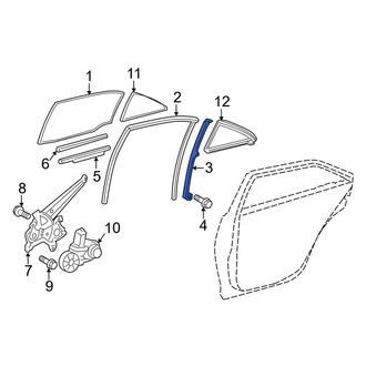 Toyota OE - Rear Left Door Window Division Bar