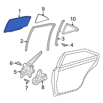 Toyota OE - Front Left Door Glass