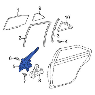 Toyota OE - Rear Left Window Regulator