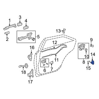 Toyota OE - Rear Door Lock Striker Plate